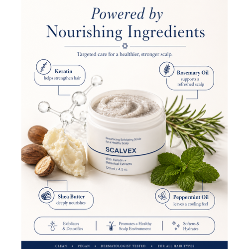 SCALVEX™ Deep Cleanse Scalp Scrub, Rosemary & Mint